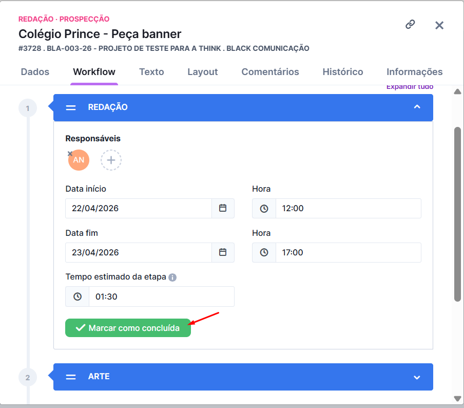 Concluindo uma etapa para permitir o ajuste de tempo