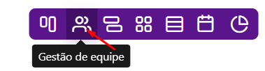 Botão de acesso à Gestão de Equipes